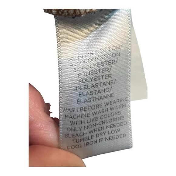 LOFT Plus High Rise Button Front Chewed Hem Skinny Jeans Authentic Indigo Wash - Picture 5 of 15